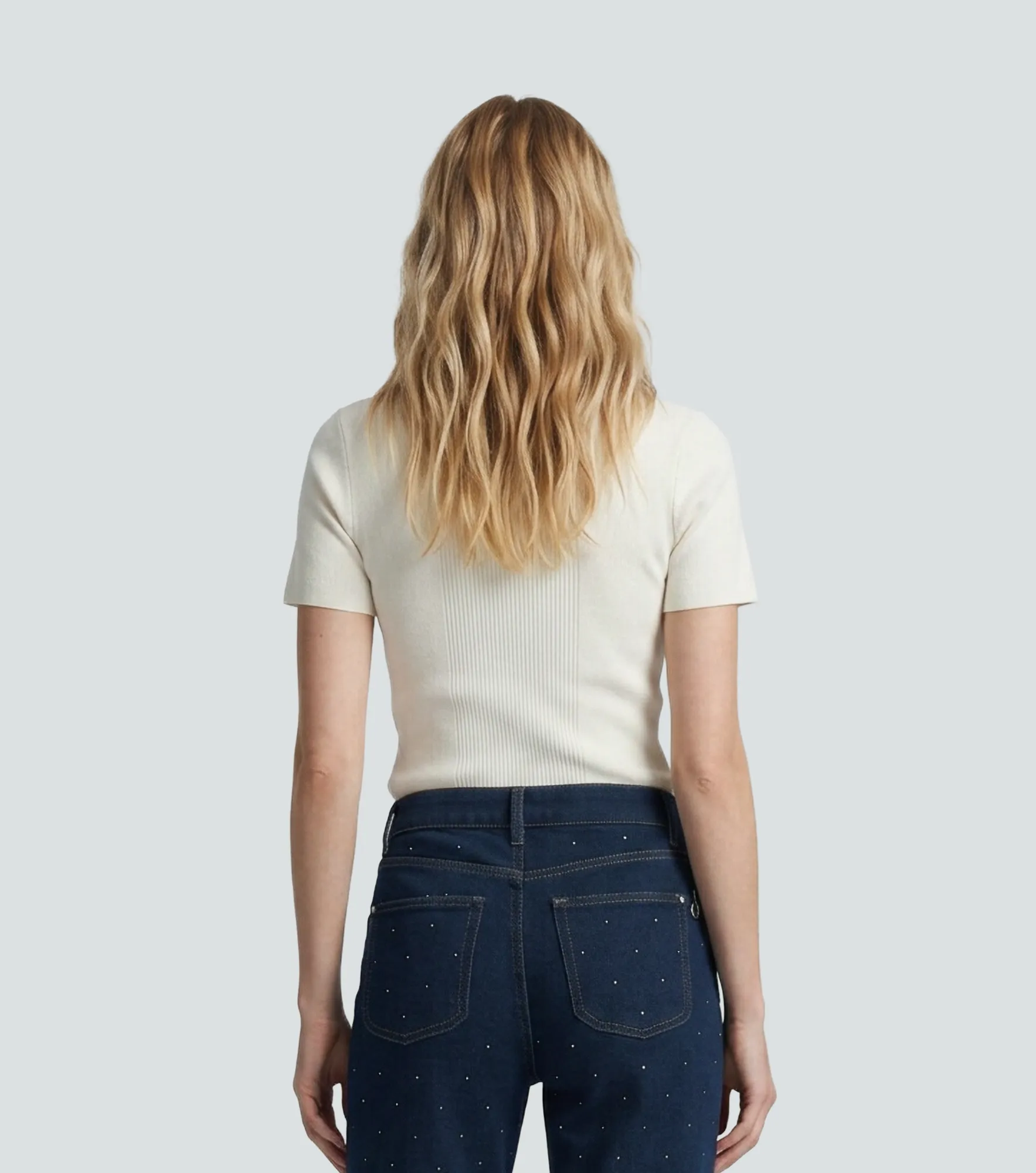 Blusa Tejida Para Mujer Manga Corta Sabrina Derek 837654 AR