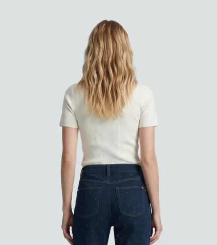Blusa Tejida Para Mujer Manga Corta Sabrina DerekAR