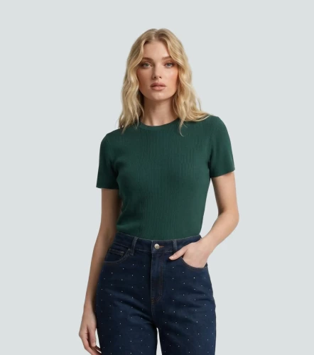Blusa Tejida Para Mujer Manga Corta Sabrina DerekVD