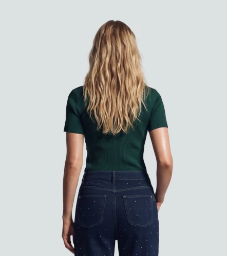 Blusa Tejida Para Mujer Manga Corta Sabrina DerekVD