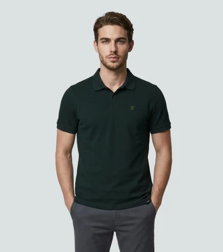 Comfort Joel Polo Unicolor Con Tejidos Al Tono UnserVD