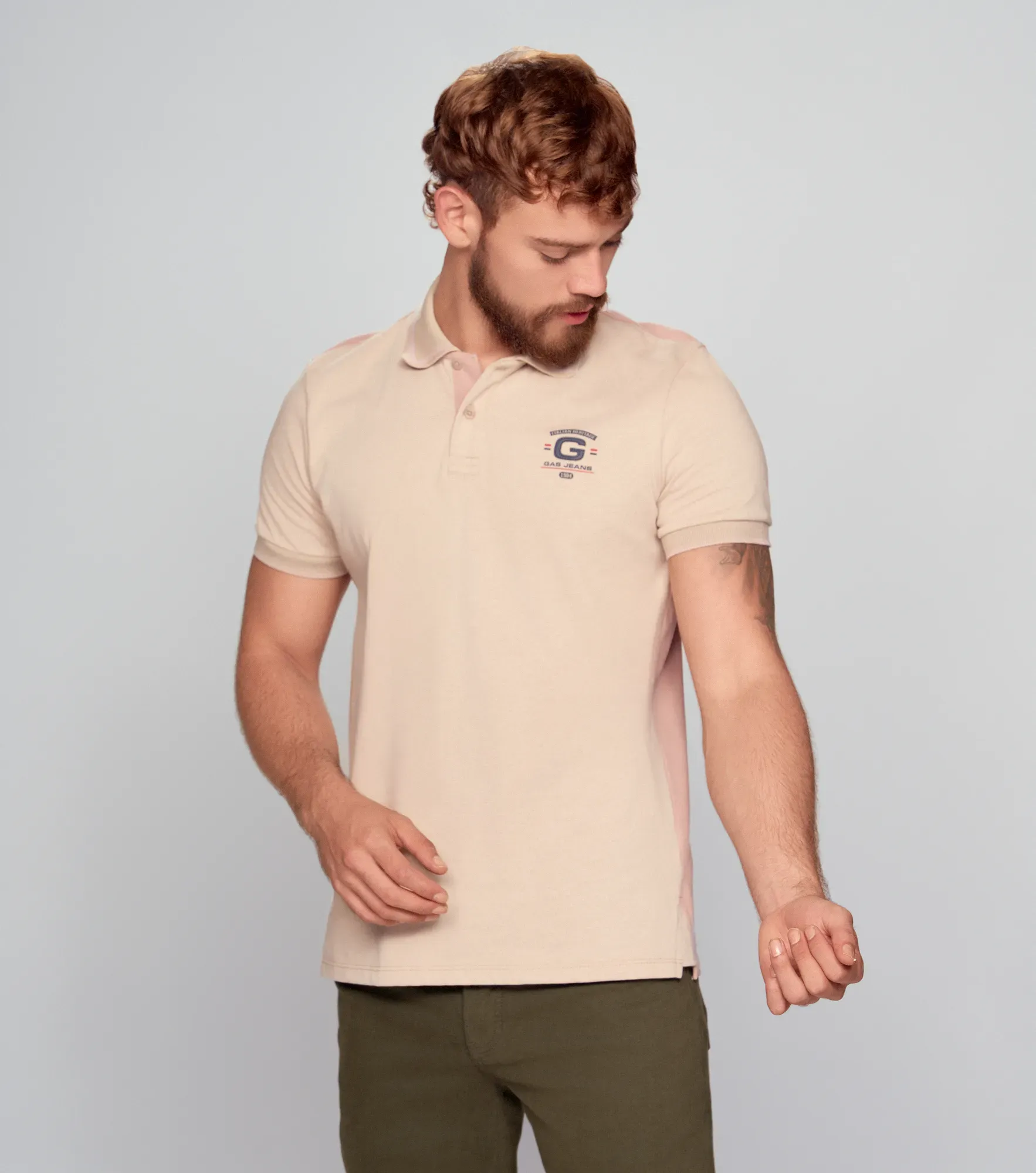 Montse Polo Masculina Slim Fit GasAR