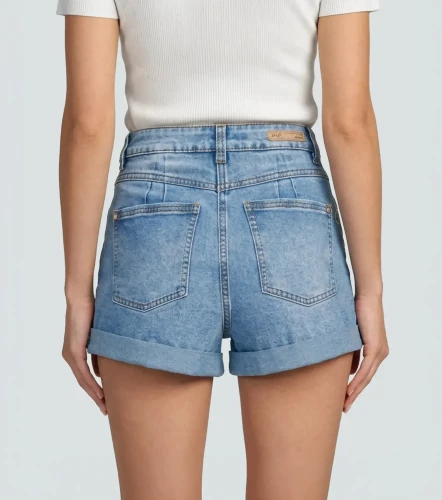 Short En Indigo Para Mujer Con Proceso Ashanti DerekAZ