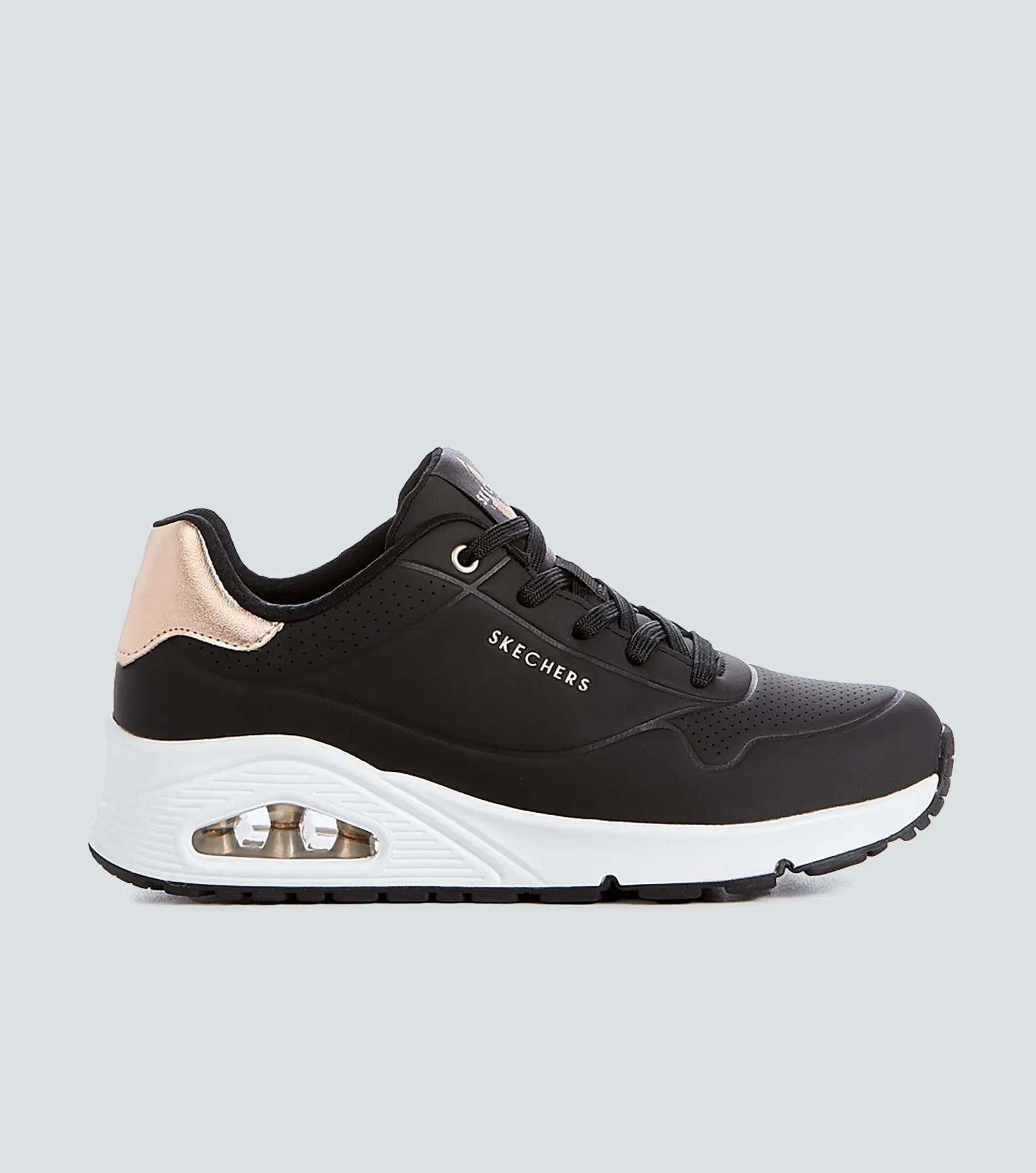 Tenis Skechers Duraleather Metallic HeelNG