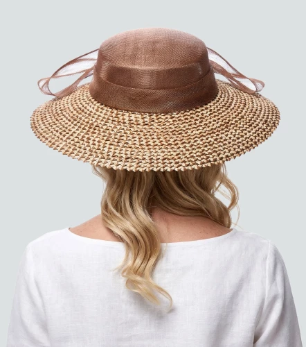 Sombrero Bicolor Con Lazo Y Ala Festoneada DerekAR