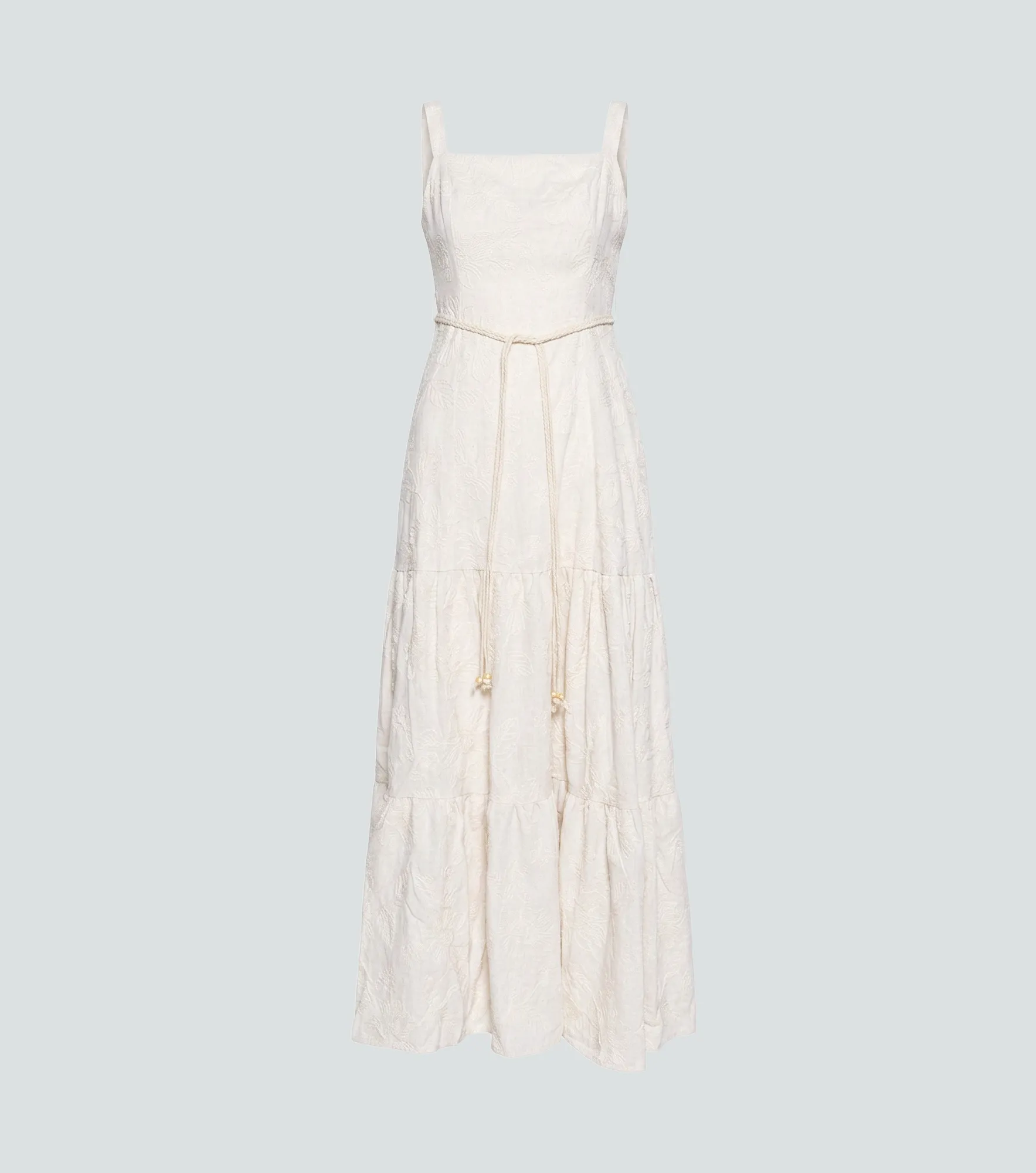 Vestido Largo En Ojalillo Unicolor Derek 838284 AR