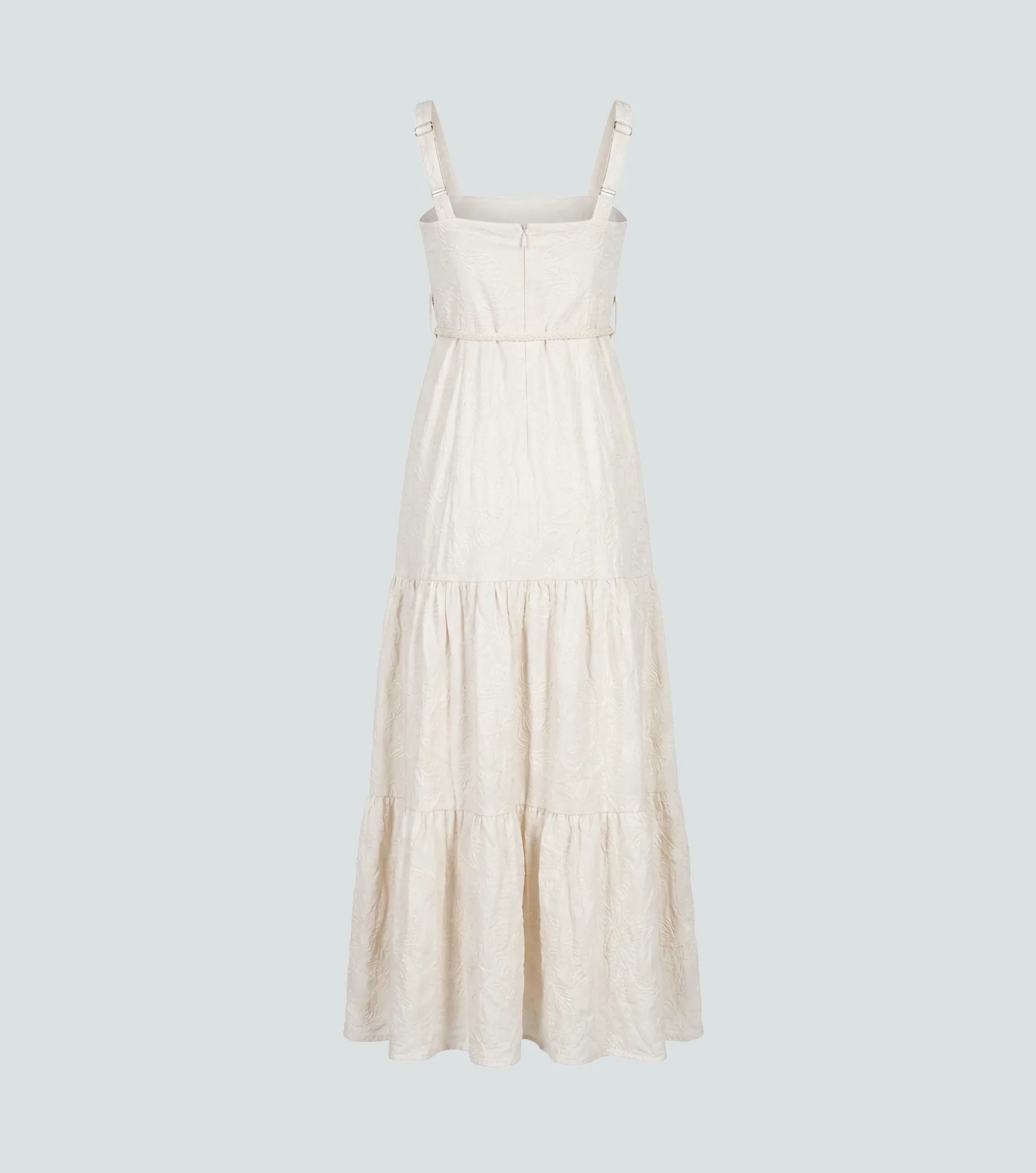 Vestido Largo En Ojalillo Unicolor Derek 838284 AR