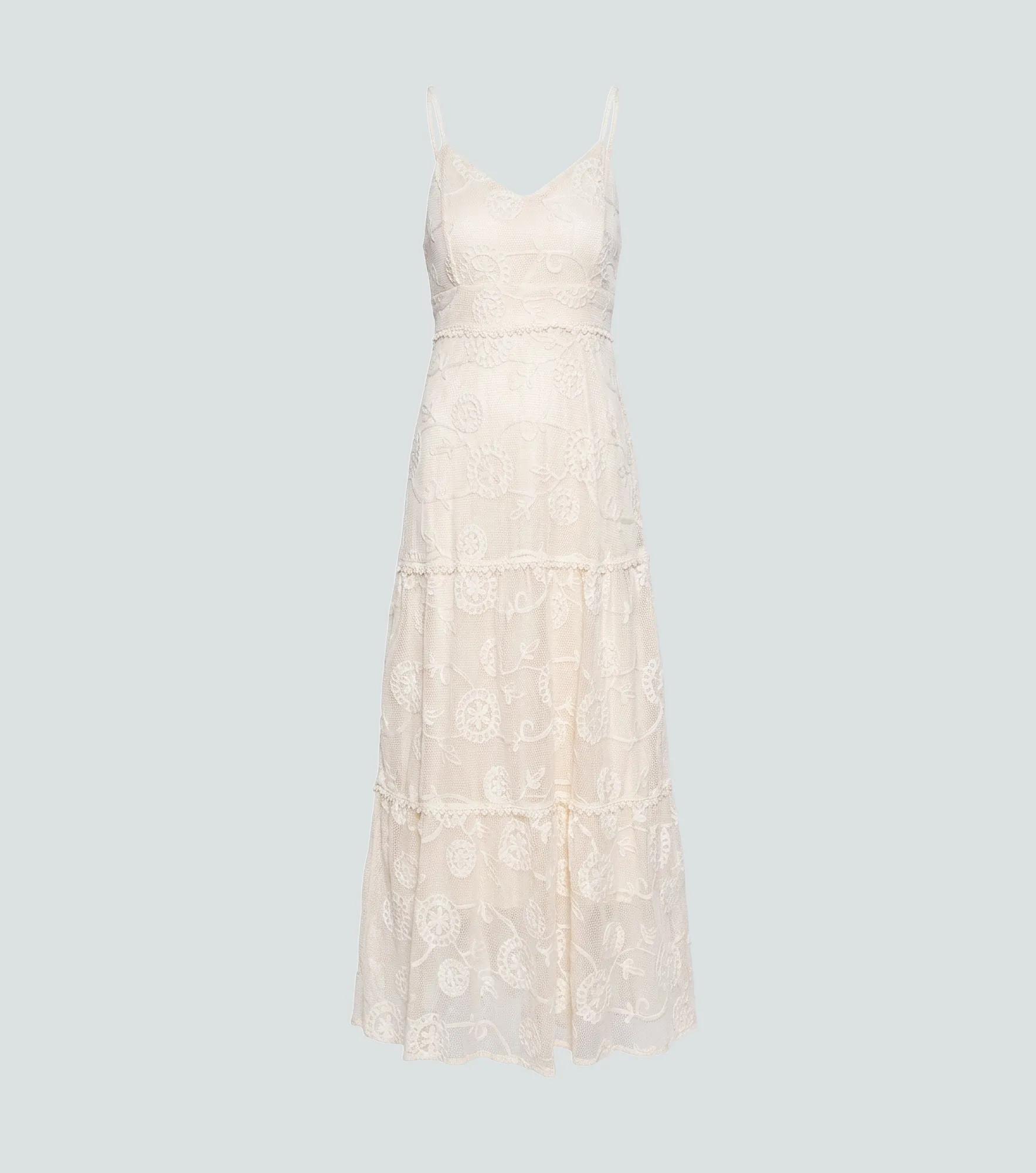 Vestido Largo De Encaje Boho Con Tirantes Derek 838285 AR