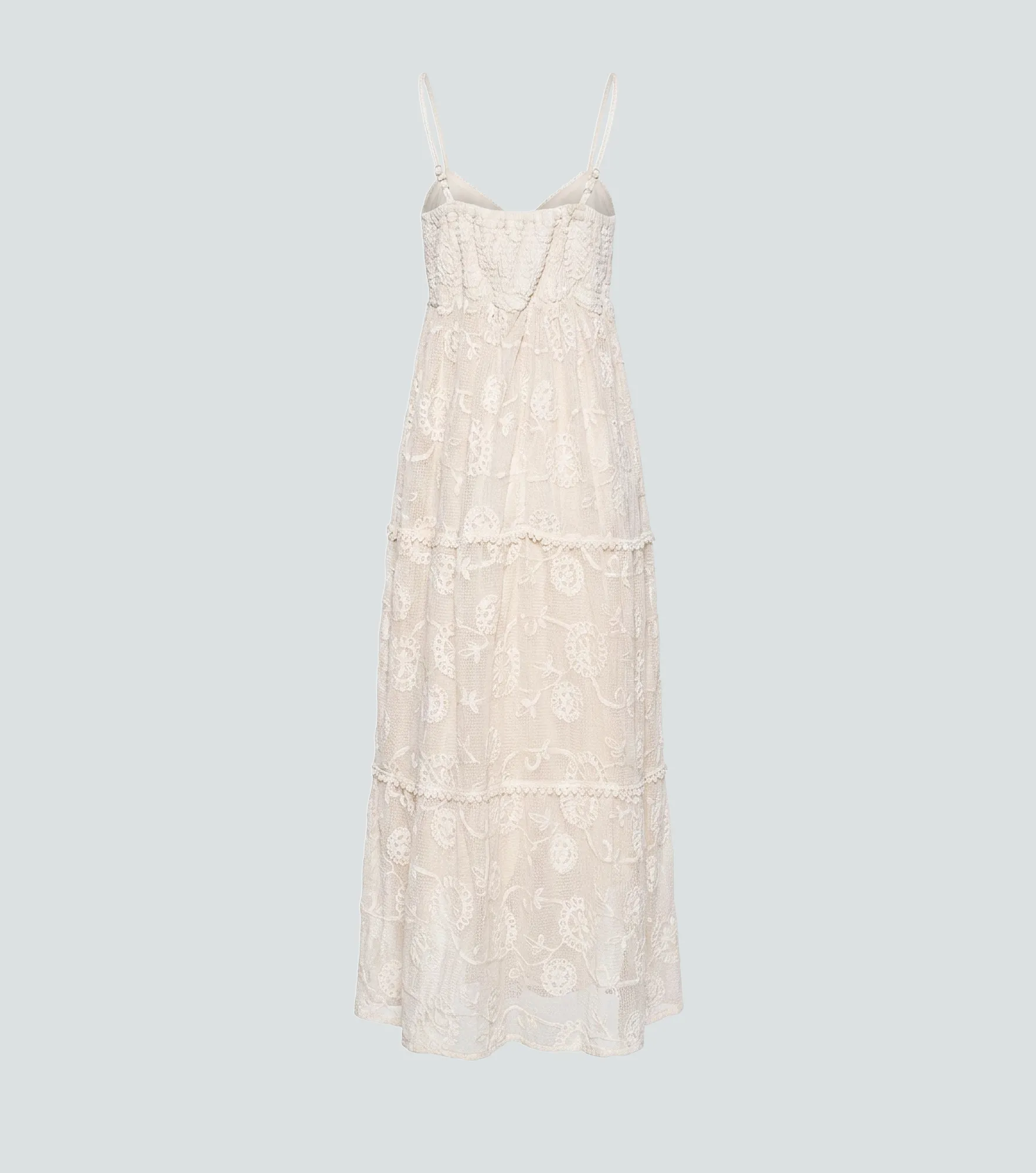 Vestido Largo De Encaje Boho Con Tirantes Derek 838285 AR
