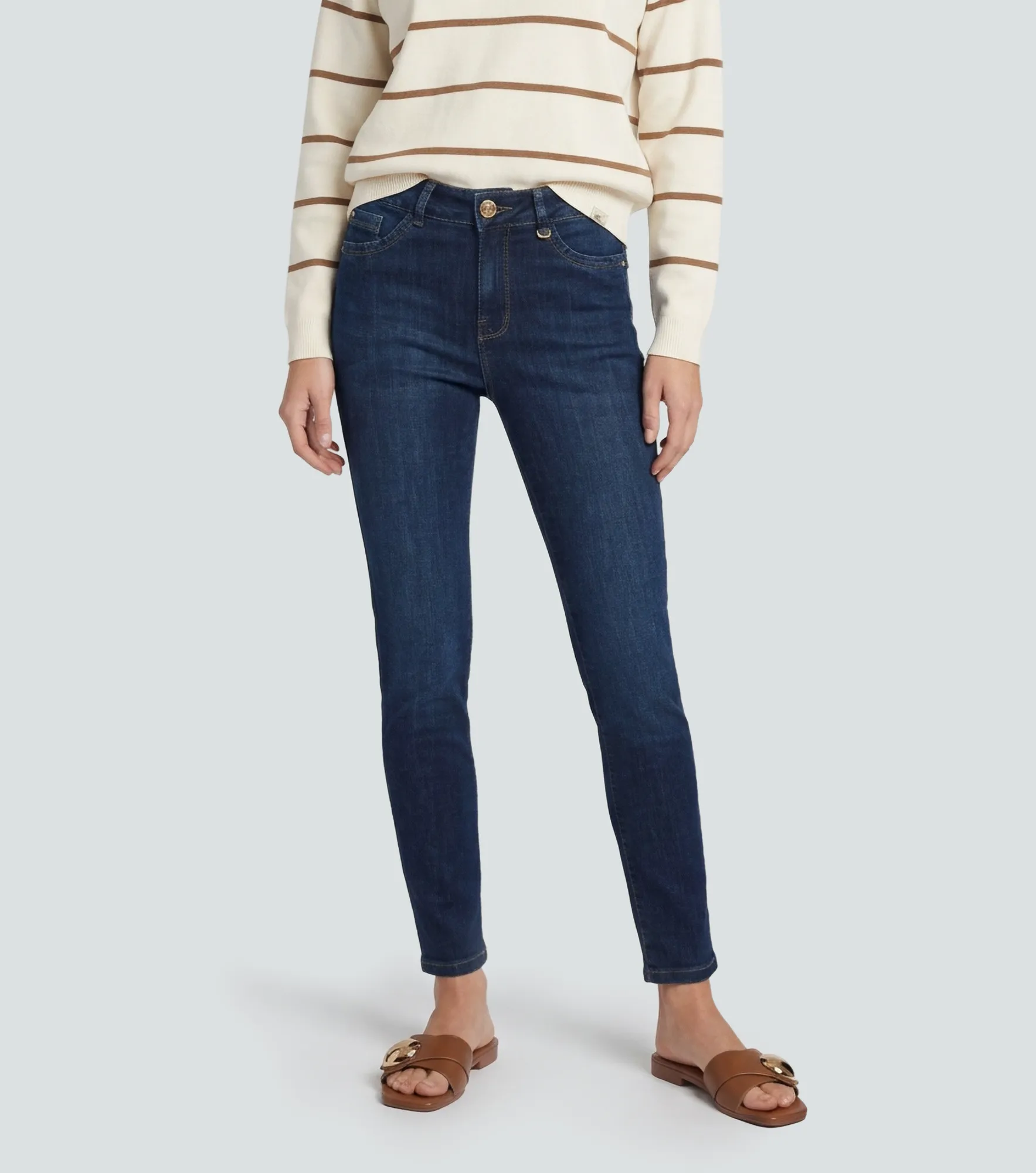 Barcelona Jean Para Mujer Pull Up Bota Skinny Rose DerekAZ