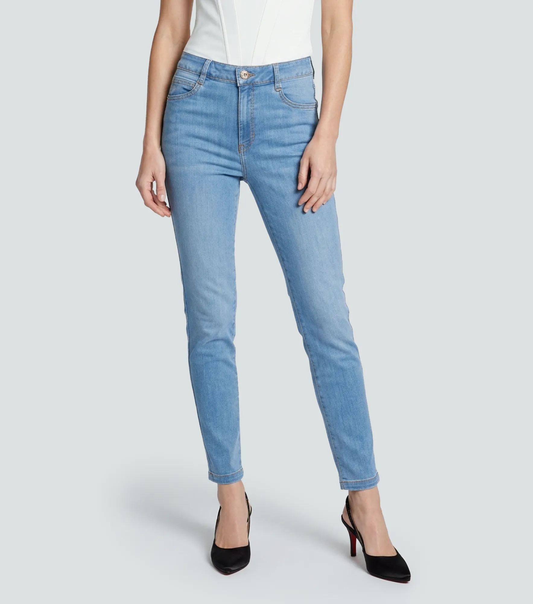 Barcelona Jean Para Mujer Pull Up Sin Bolsillos Barcelona Derek 837646 AZ