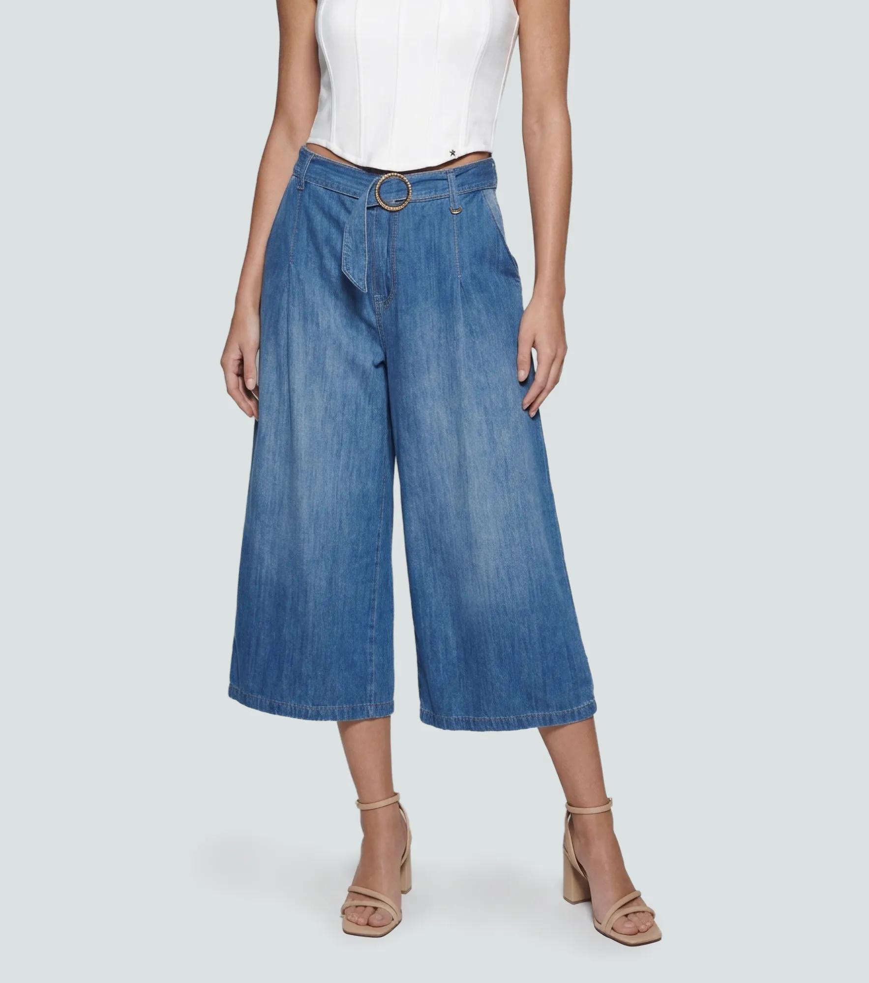 Praga Jean Para Mujer Culotte Con Proceso Rebecca Derek 838118 AZ