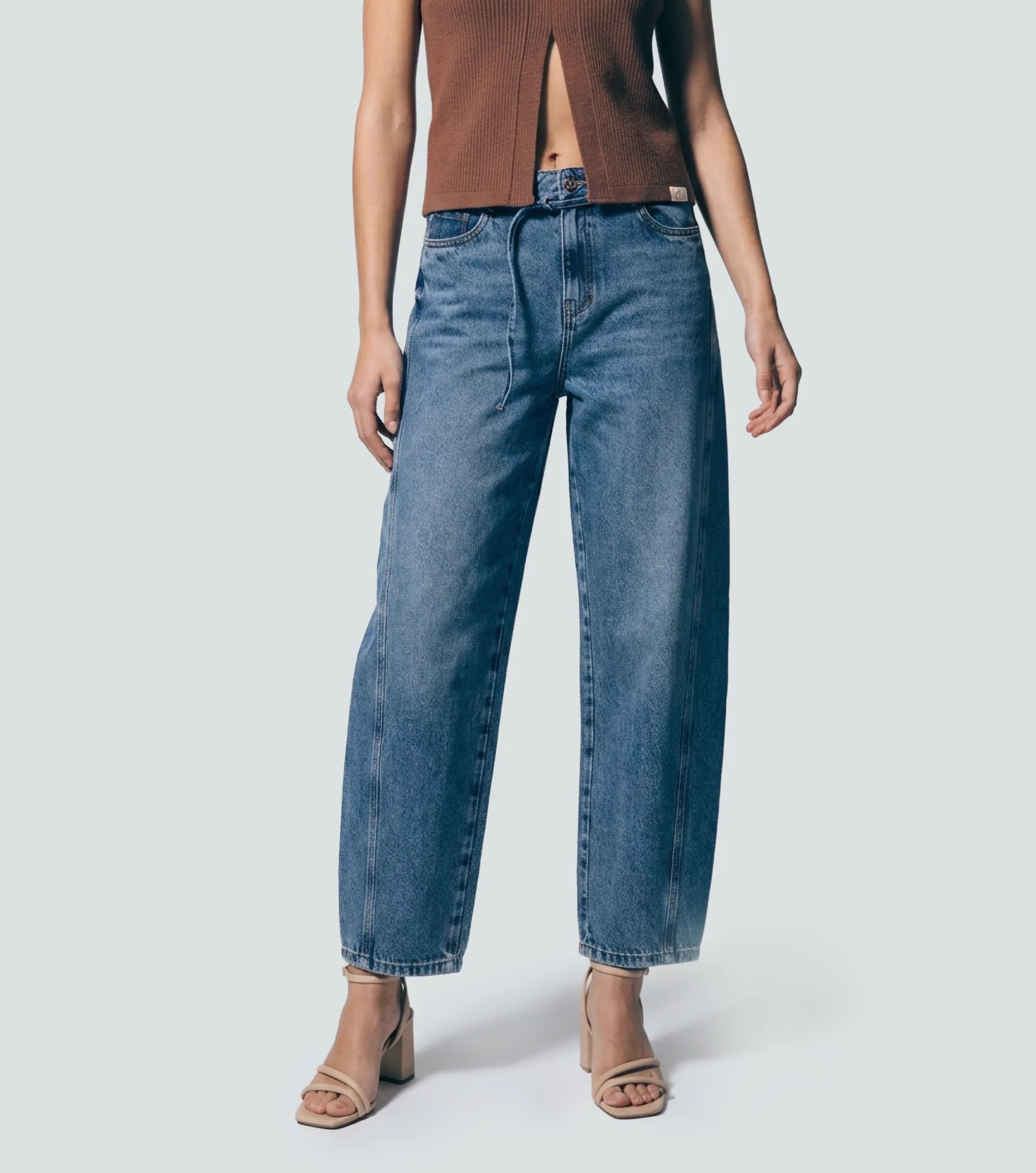 Praga Jean Para Mujer Barrel Con Proceso Tatiana DerekAZ