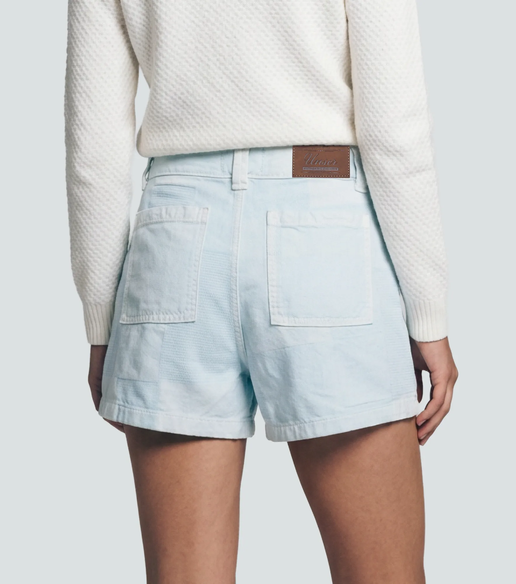 Cloe Short Con Bolsillos En Delantero Unicolor Unser 837064 AC