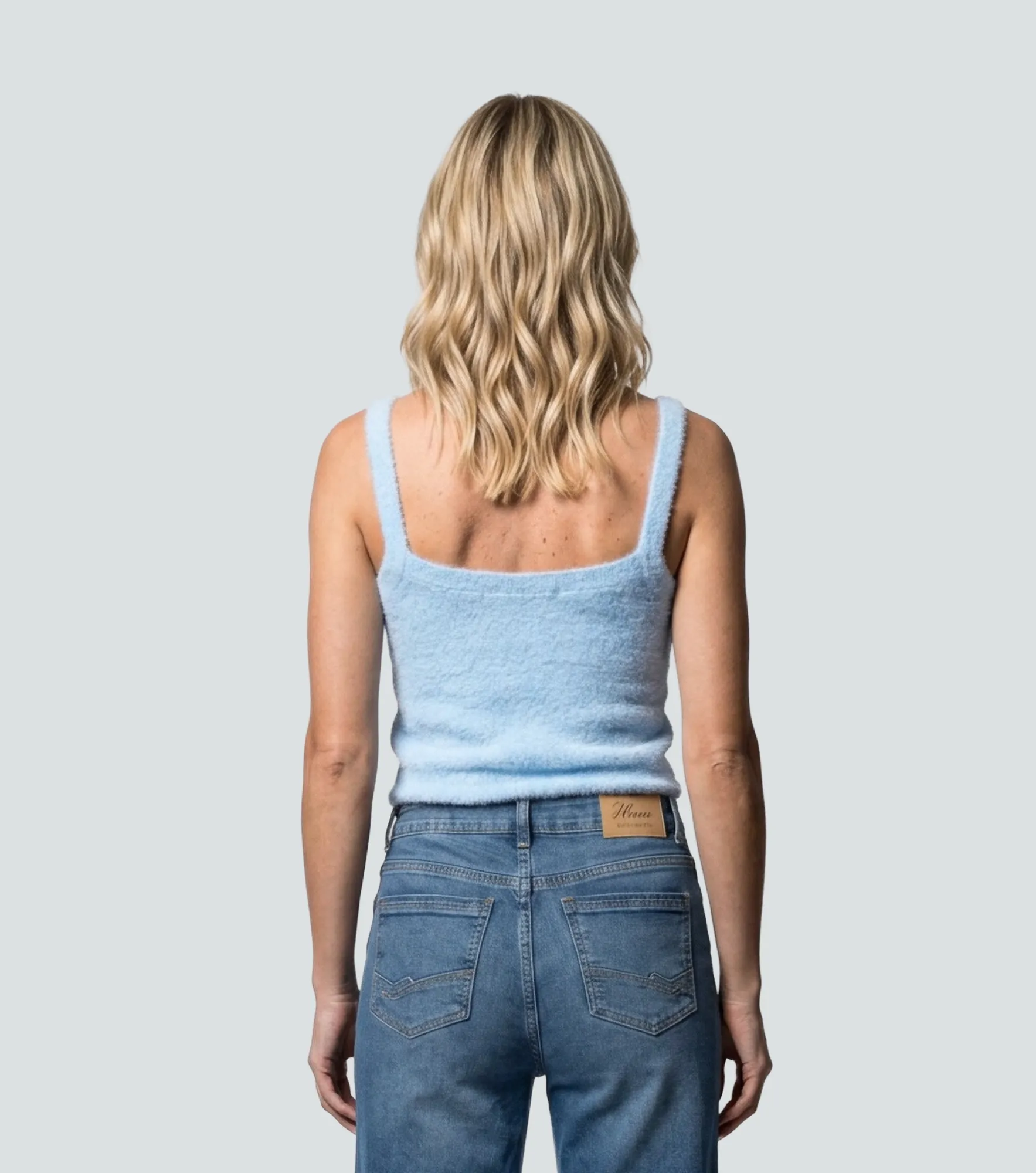 Luciana Blusa Unicolor De Tiras Con Textura Unser 838495 AC