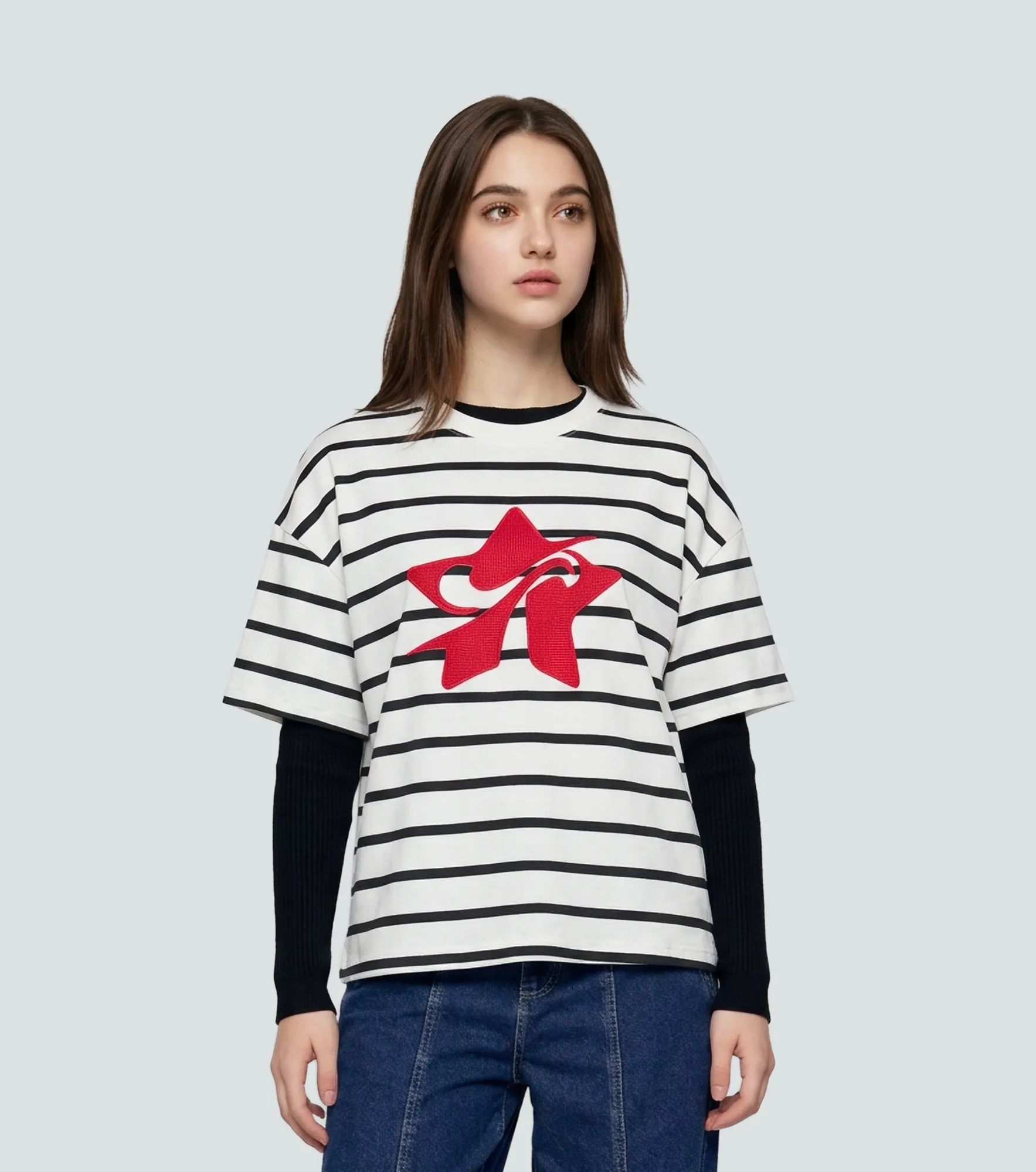 Amy T Shirt Oversize Con Bordado Typer 838640 BH