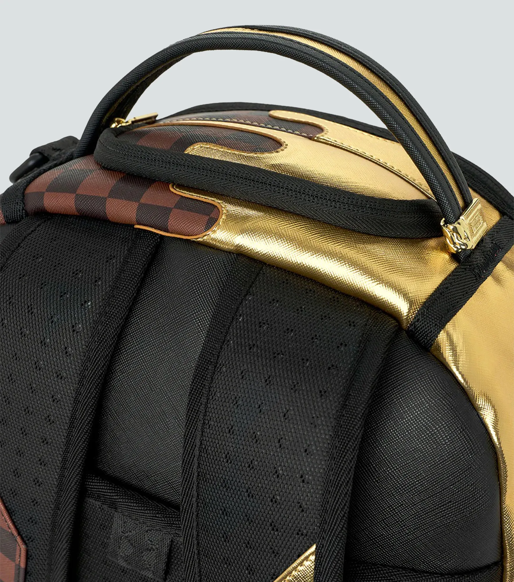 Morral Sprayground Sharks In Paris Gold Drip 134424 CF