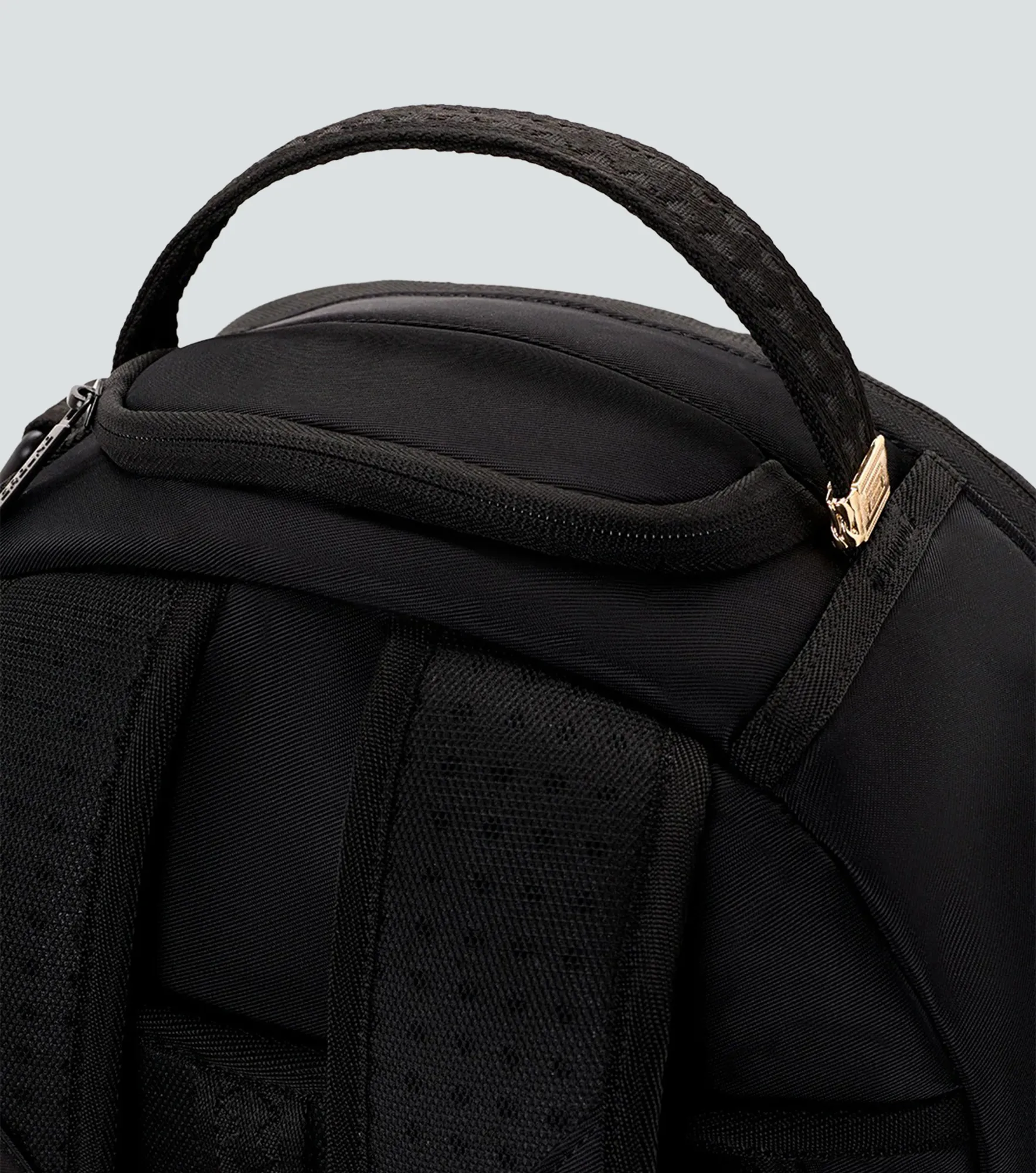Morral Sprayground Shark Central Blacked Out Embossed Nylon 134428 NG