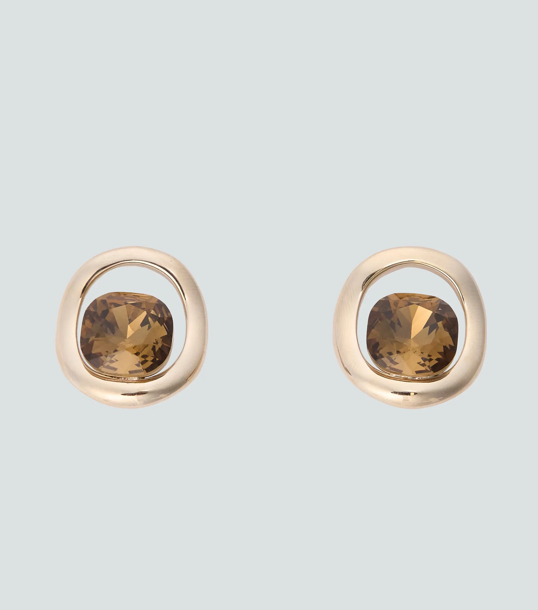 Aretes De Diseno Circular Con Piedra Central DerekPT