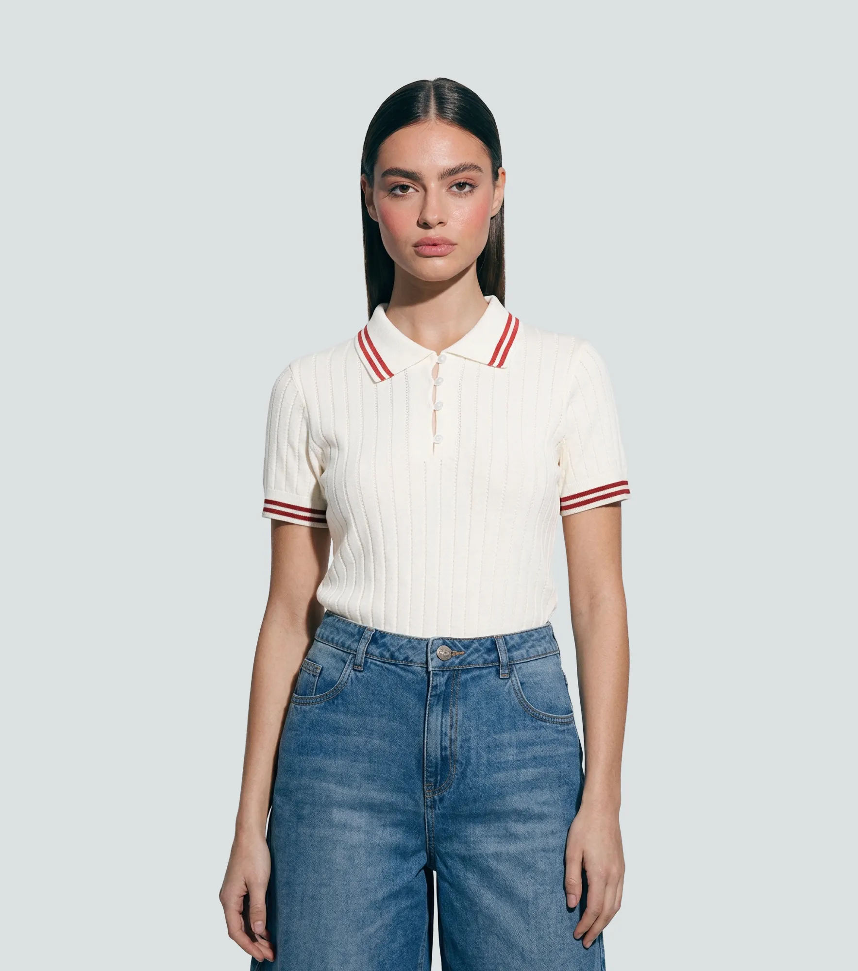 Blusa Tejida Tipo Polo Para Mujer Margareth Derek 838435 TR