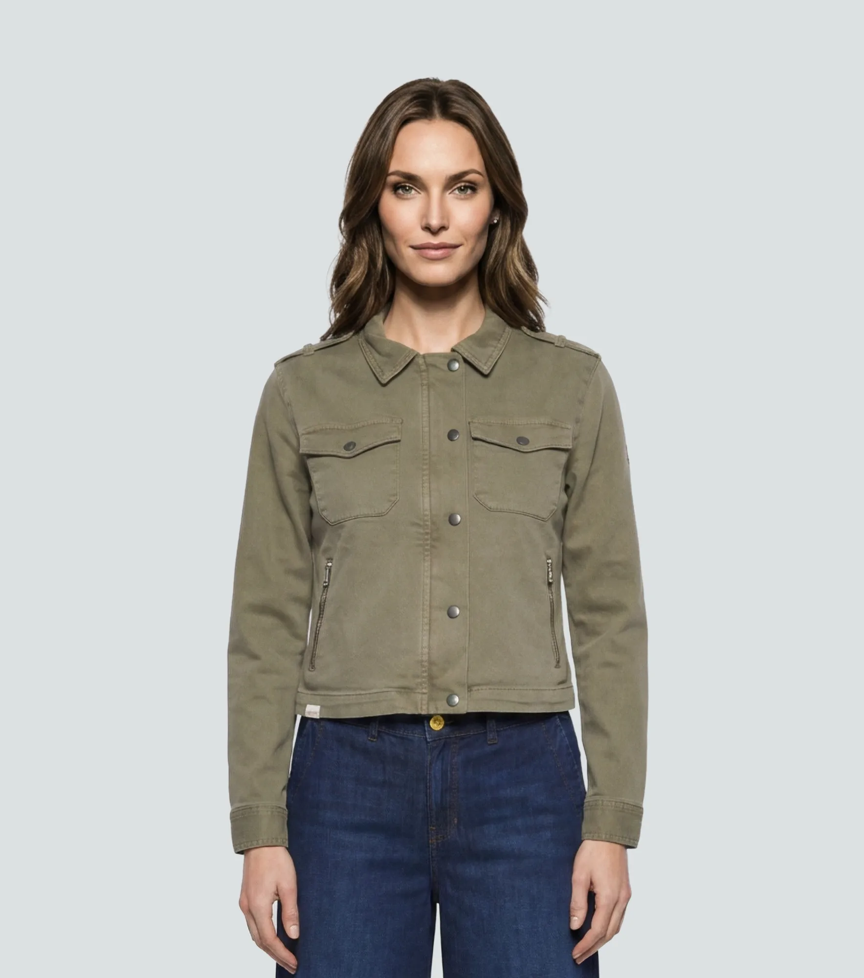 Eva Chaqueta Unicolor Con Charretera En Hombros Unser 837479 VD
