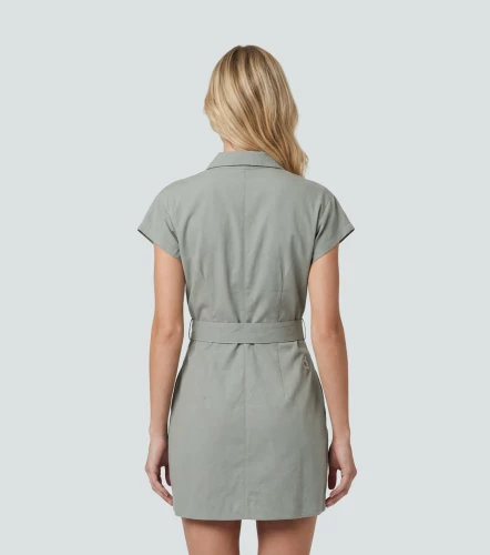 Vestido En Tencel Para Mujer Con Cinturon Marian DerekVD