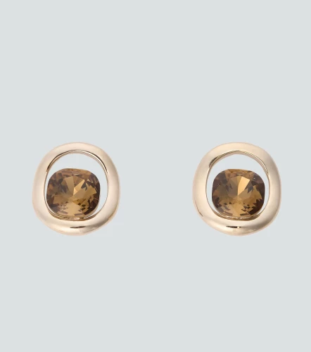 Aretes De Diseno Circular Con Piedra Central DerekPT