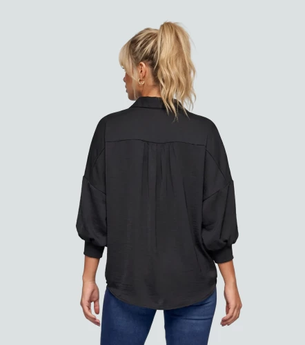 Blusa Camisera Para Mujer Unicolor Manga Ranglan DerekNG