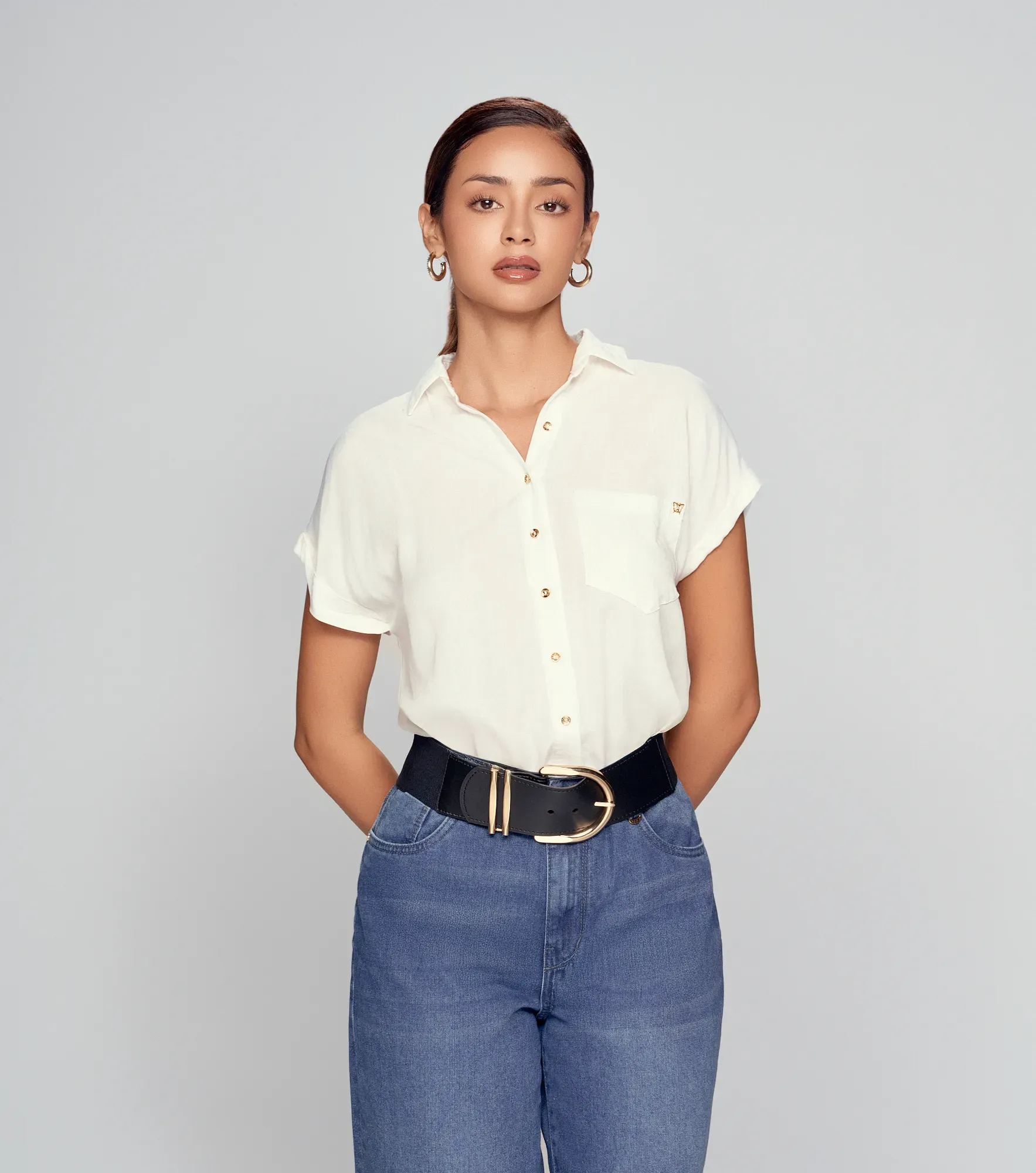 Blusa Para Mujer Camisera Unicolor Victoria DerekBL