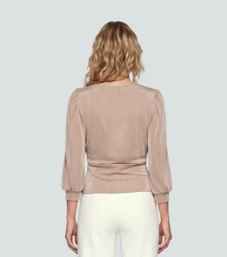 Blusa Para Mujer Cruzada En Delantero Unicolor Natasha DerekKQ