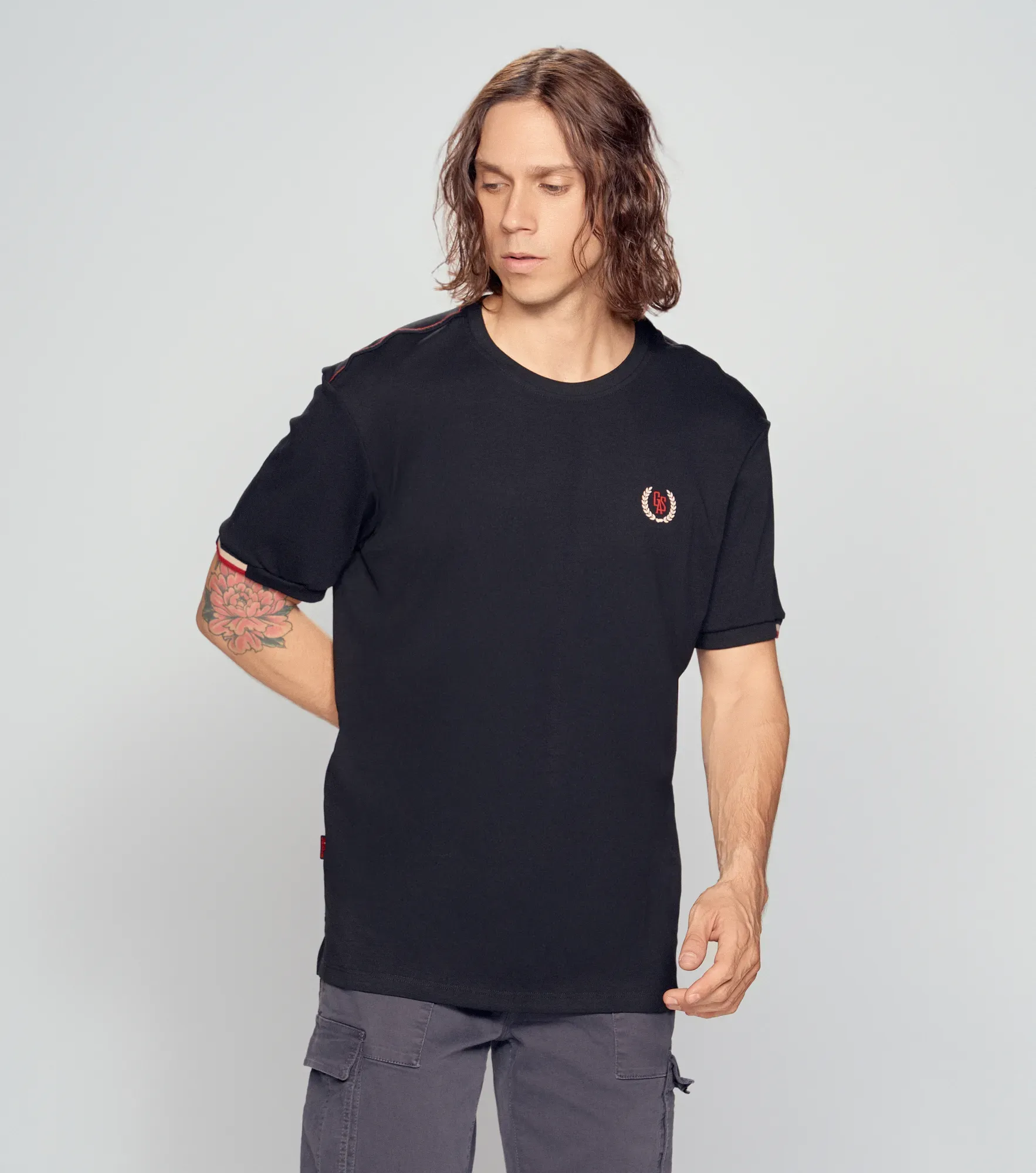 Brown Camiseta Relax Fit Masculina GasNG
