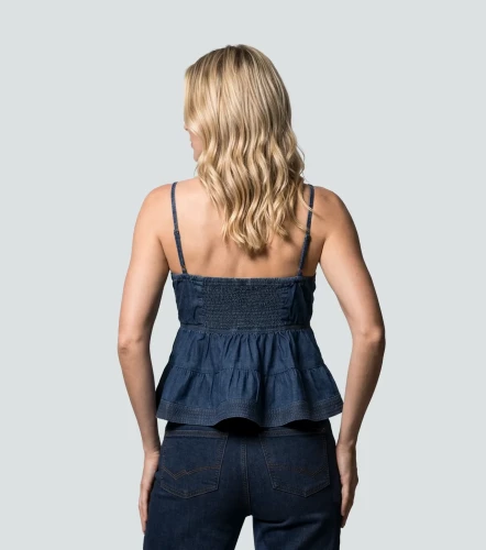 Marly Blusa Con Tiras Copa Y Gola Inferior UnserAZ
