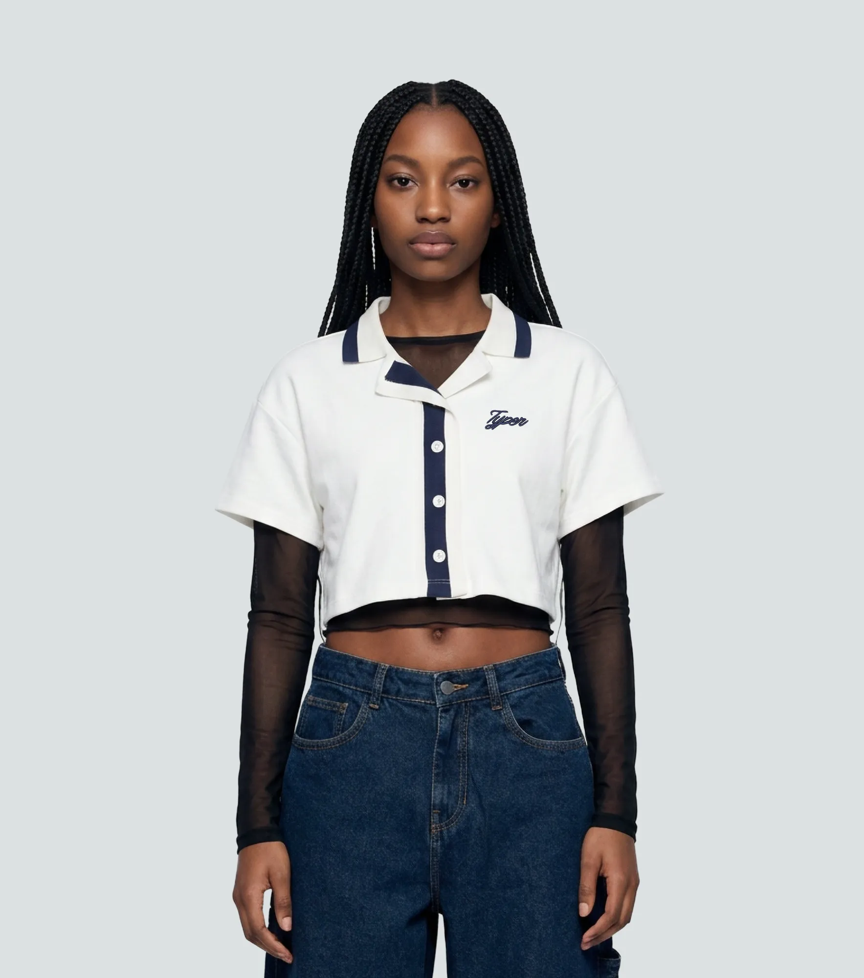 Mika Blusa Boxy Con Tejidos Typer 834487 AC