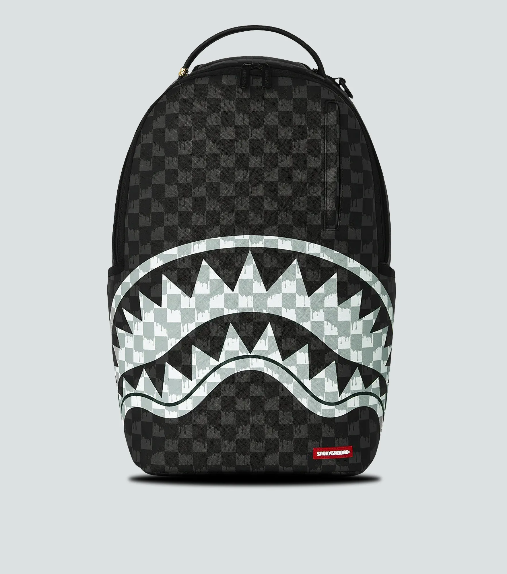 Morarl Sprayground Black And White Drip Check Shark 134410 NG