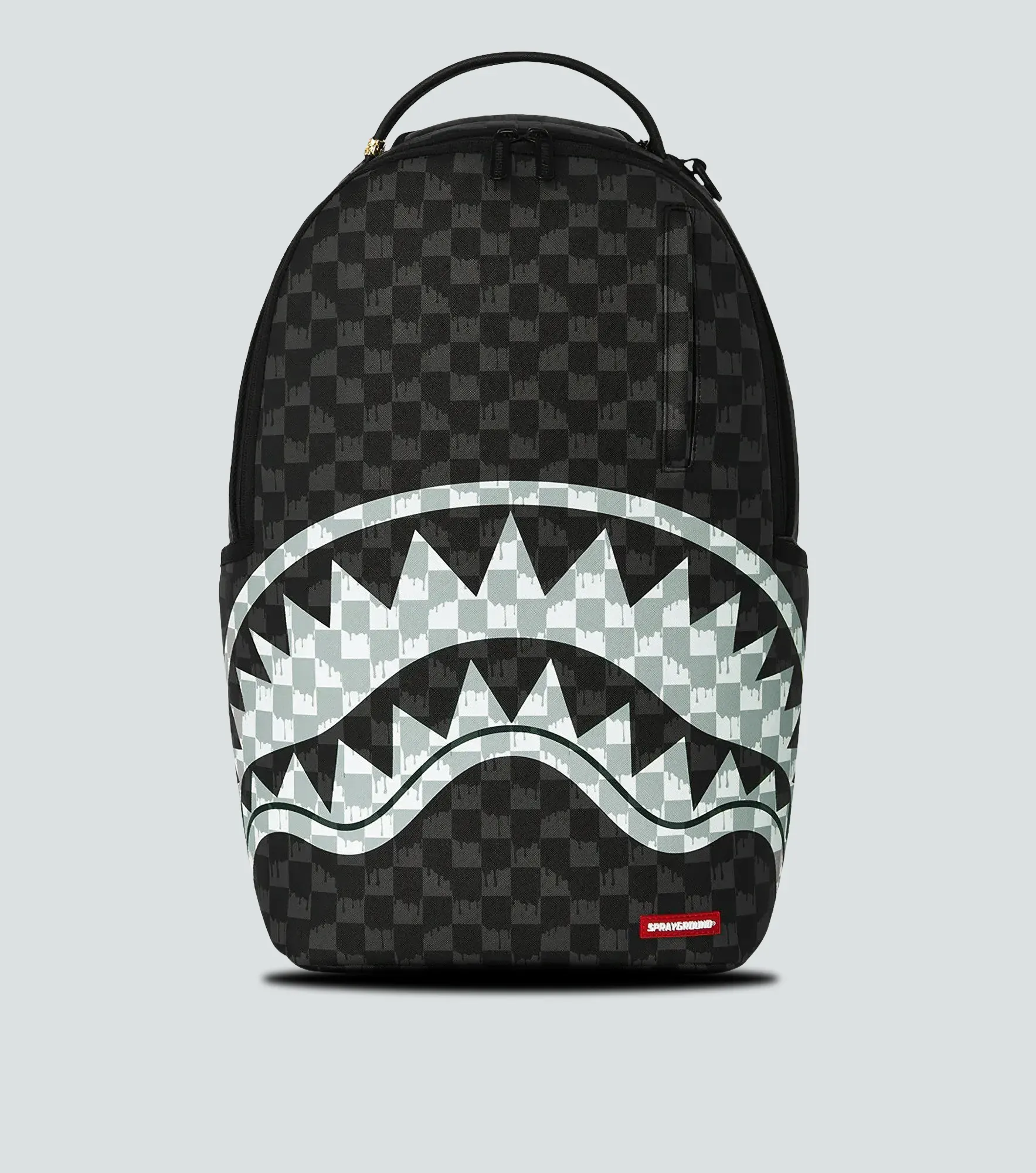 Morarl Sprayground Black And White Drip Check Shark 134410 NG