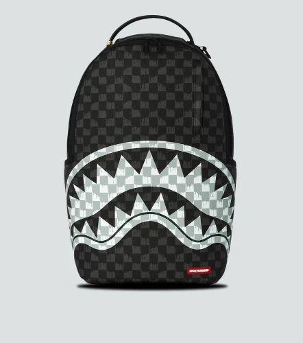 Morarl Sprayground Black And White Drip Check SharkNG
