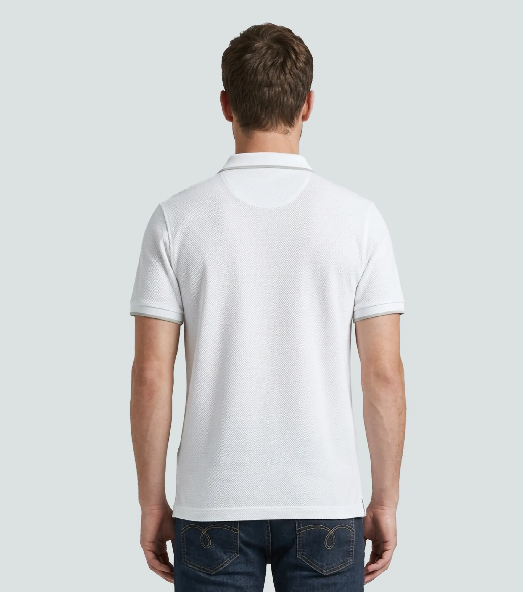 Polo Americanino Mc Slim Fit Cierre 134050 BL