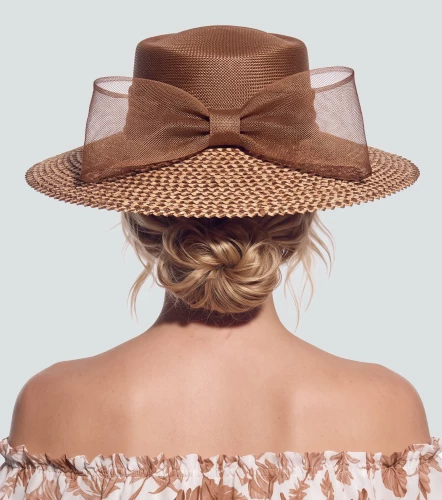 Sombrero Bicolor Con Lazo Y Ala Festoneada DerekAR
