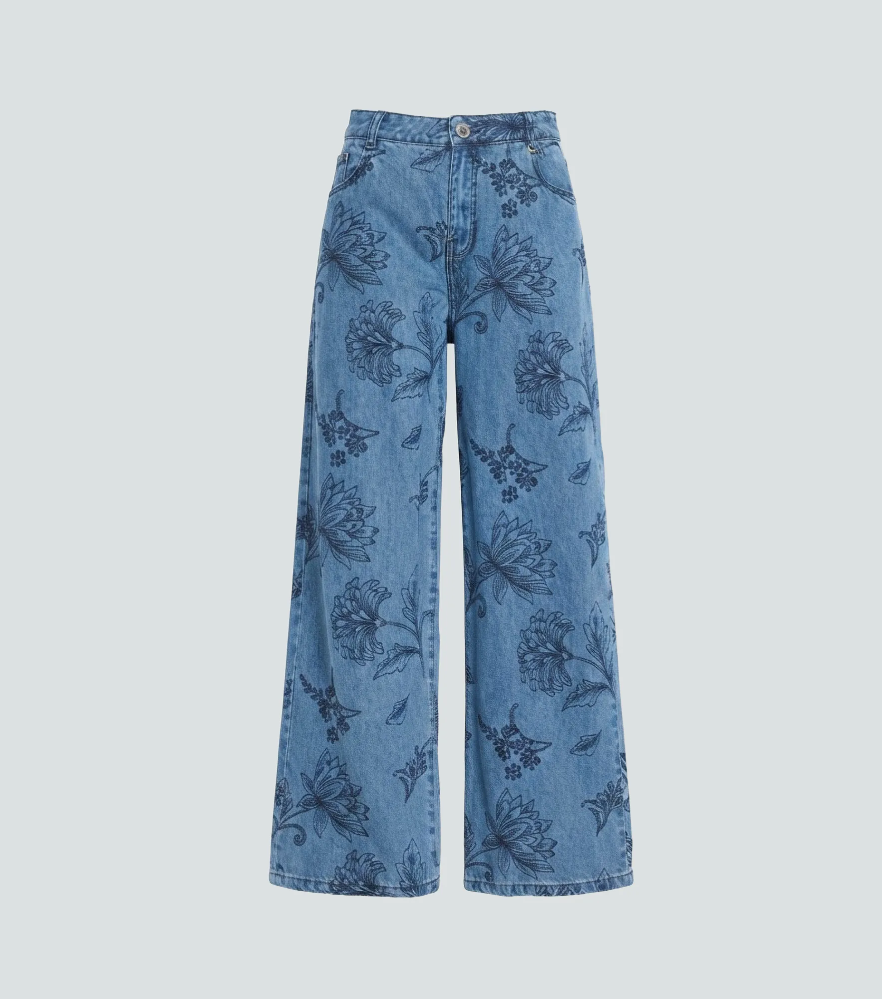 Praga Jean Para Mujer Wide Leg Con Bordado Whitney Derek 839126 AZ