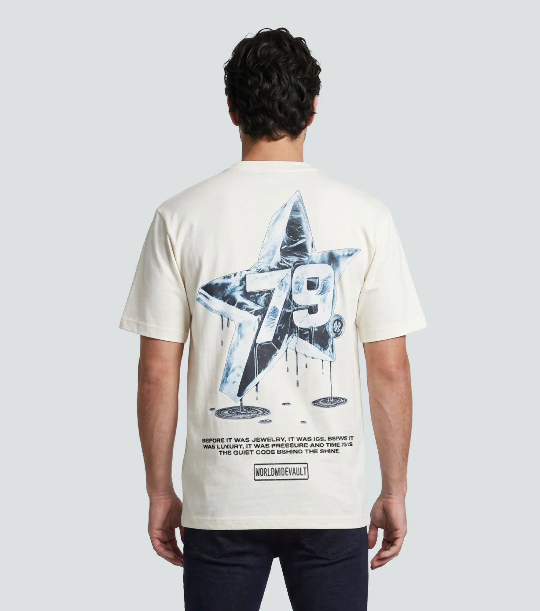 Iced Star Oversized T Shirt Aurum 79 134631 BL