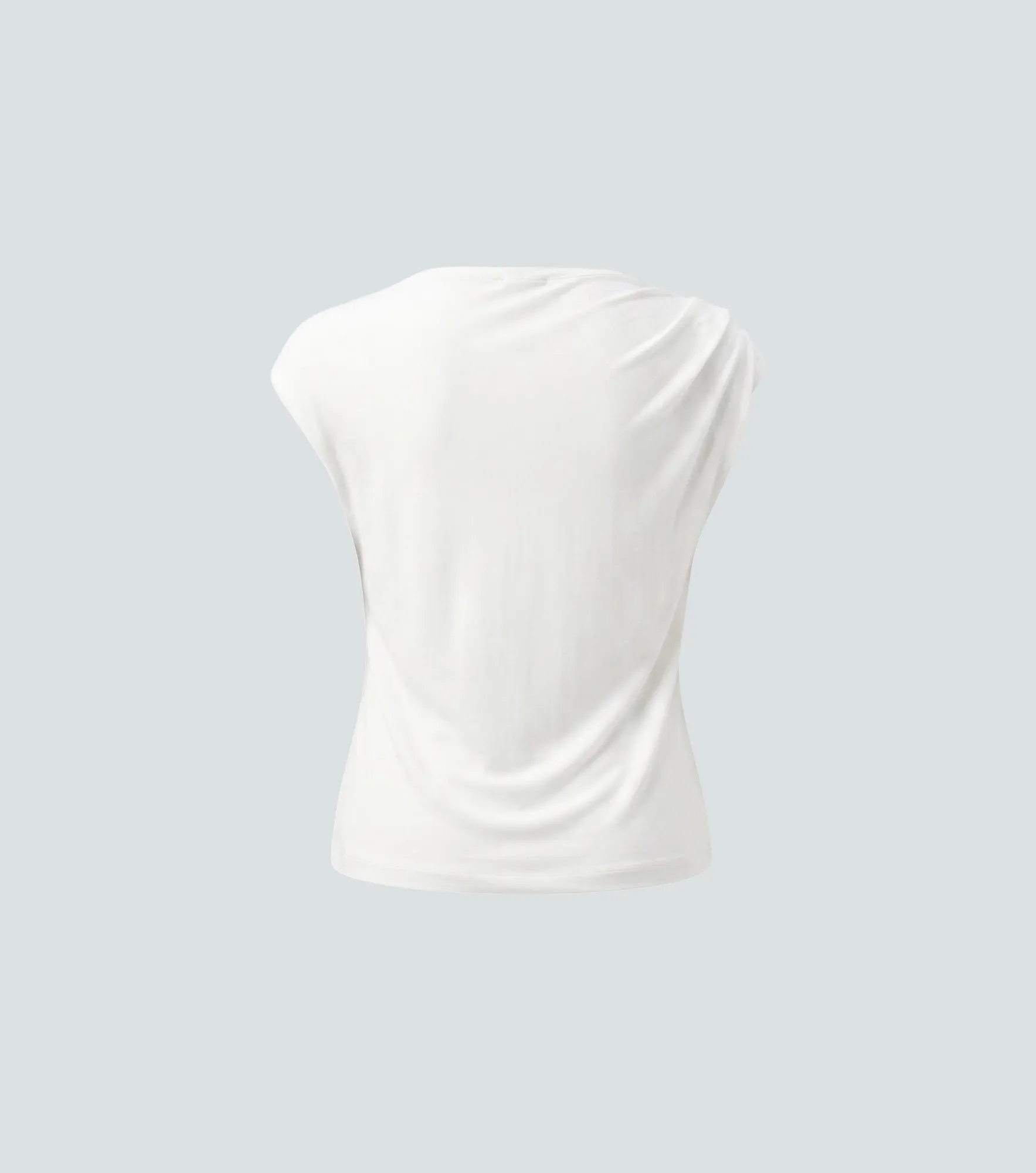 Blusa Top Asimetrico Drapeado Con Detalle De Anillo 838295 BL