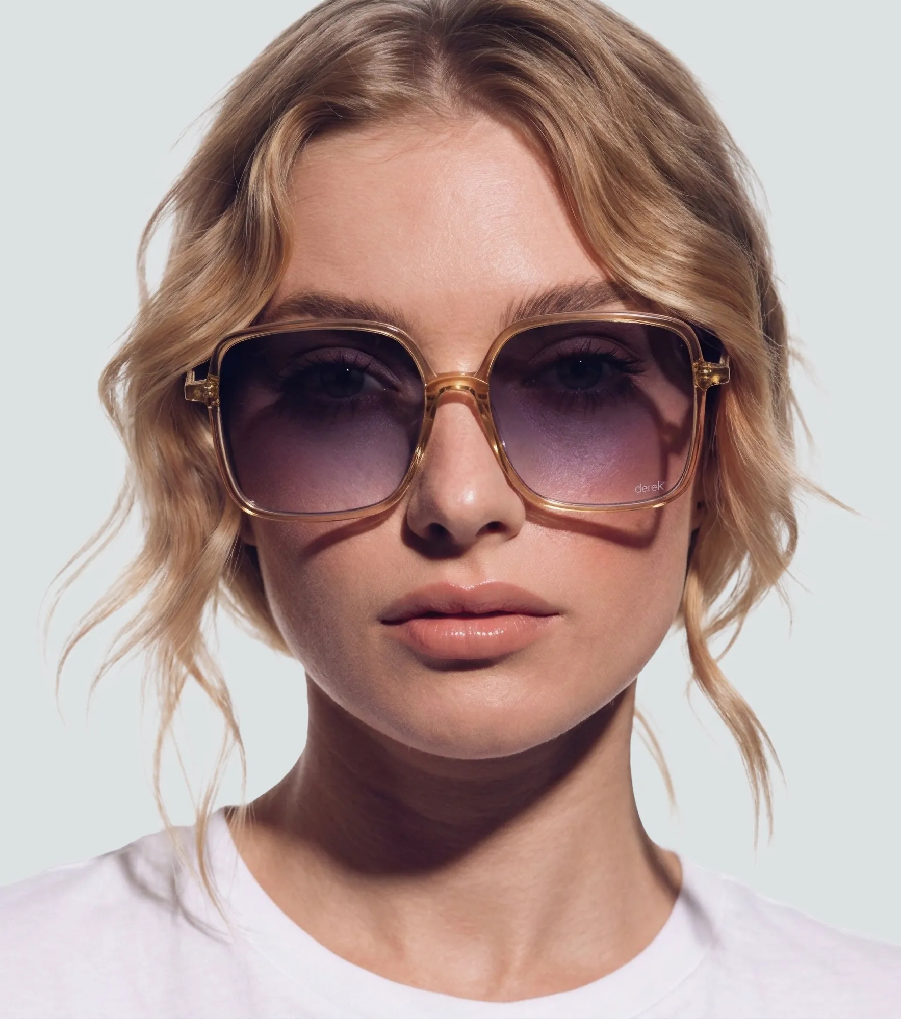 Gafas De Sol Cuadradas En Tono Ambar Derek 838308 ML