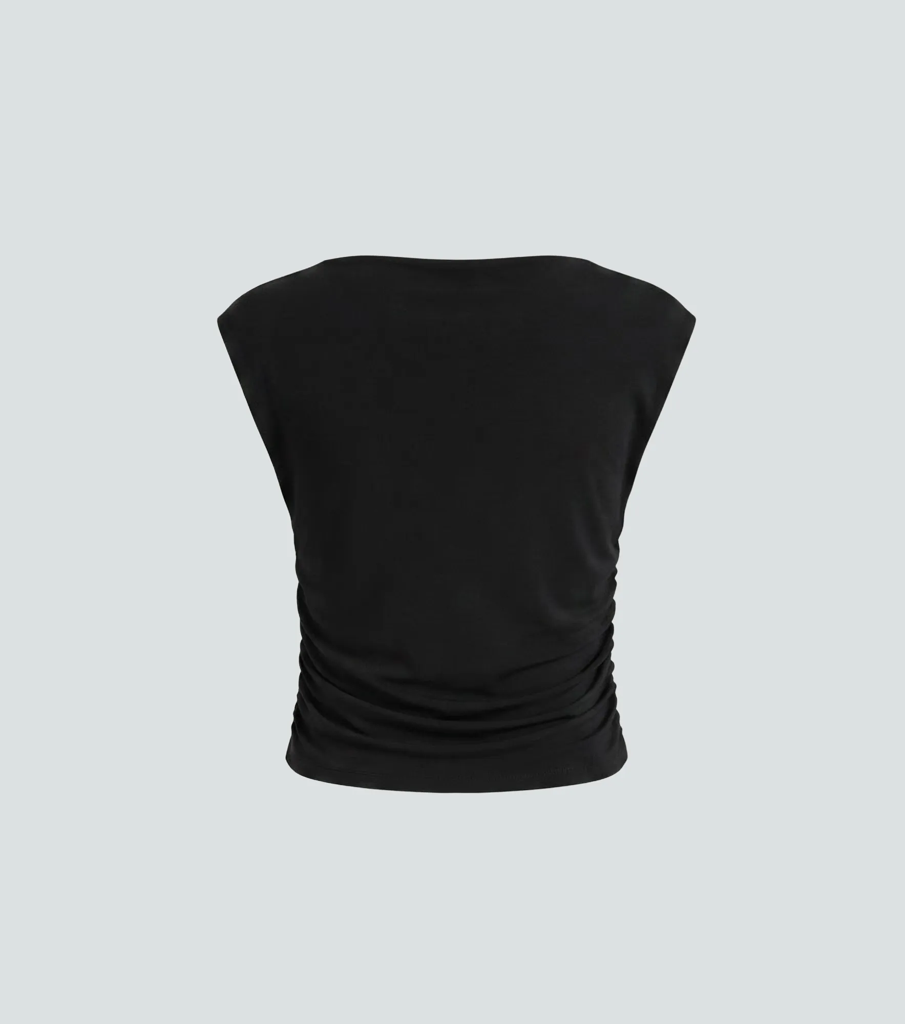 Blusa Drapeada Con Detalles En Los Hombros Unicolor Derek 838293 NG