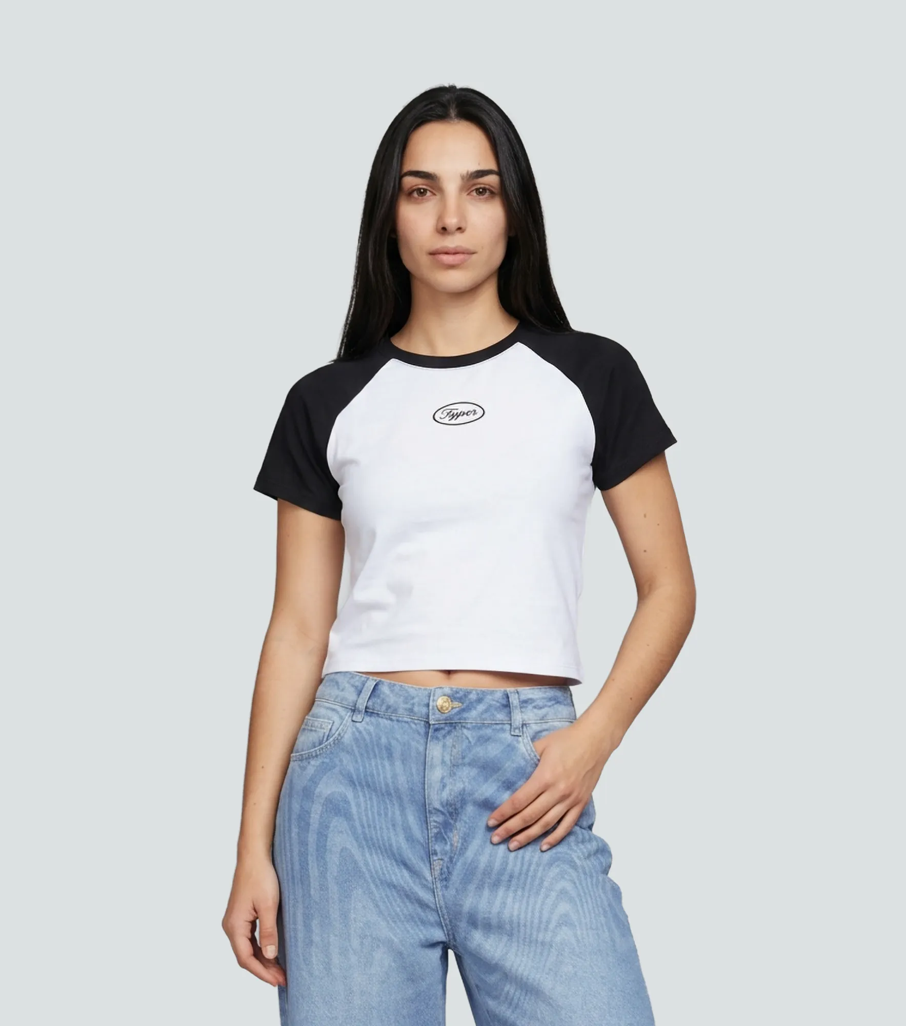 Keira Blusa Slim Combinada Con Estampado Typer 838651 NG