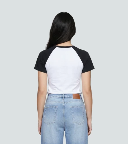 Keira Blusa Slim Combinada Con Estampado TyperNG