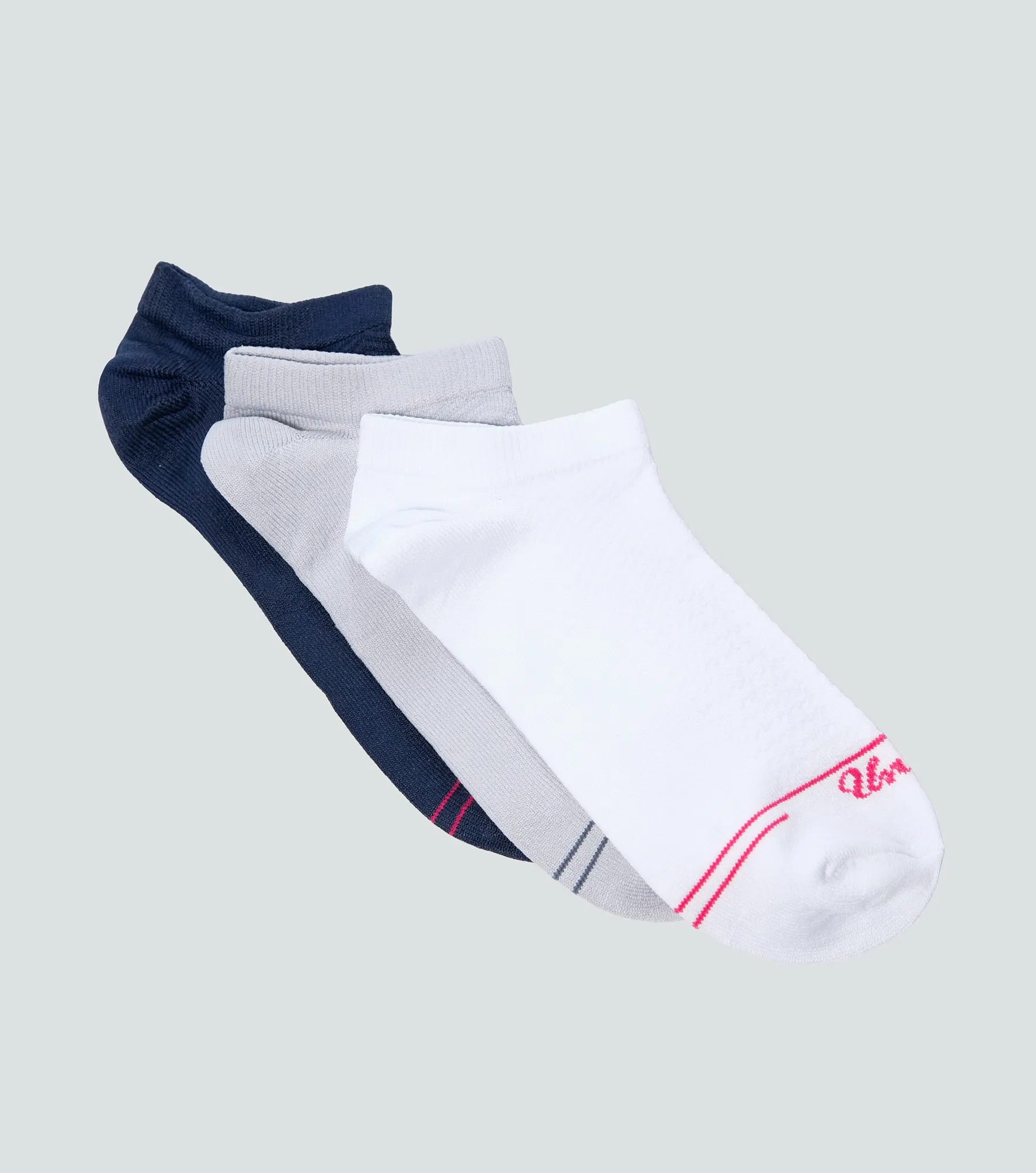 Allison Tripack Medias Unicolor Con Linea Y Texto Unser 837932 CU