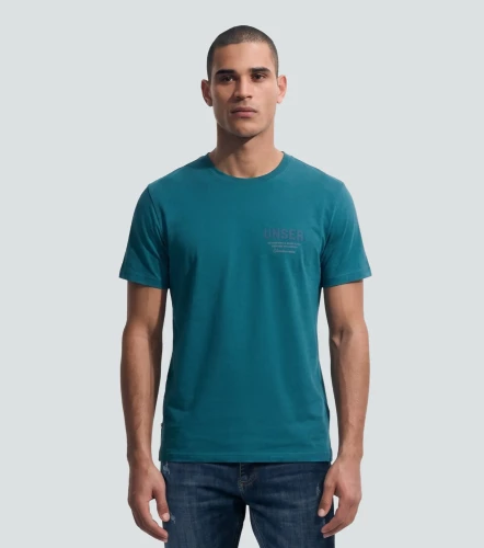 Slim Javi Camiseta Unicolor Estampada UnserVD