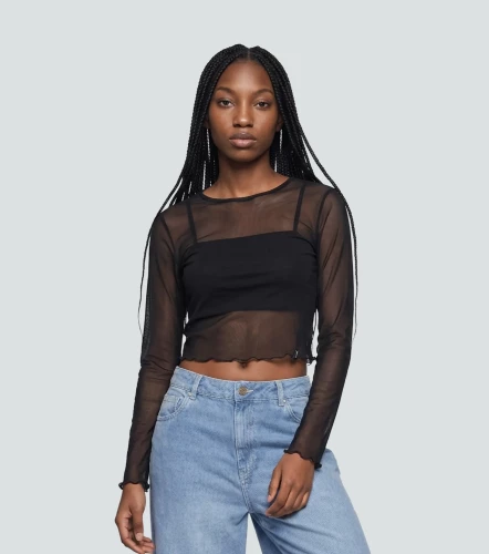 Belen Blusa Slim Fit En Mesh Bipack TyperNG