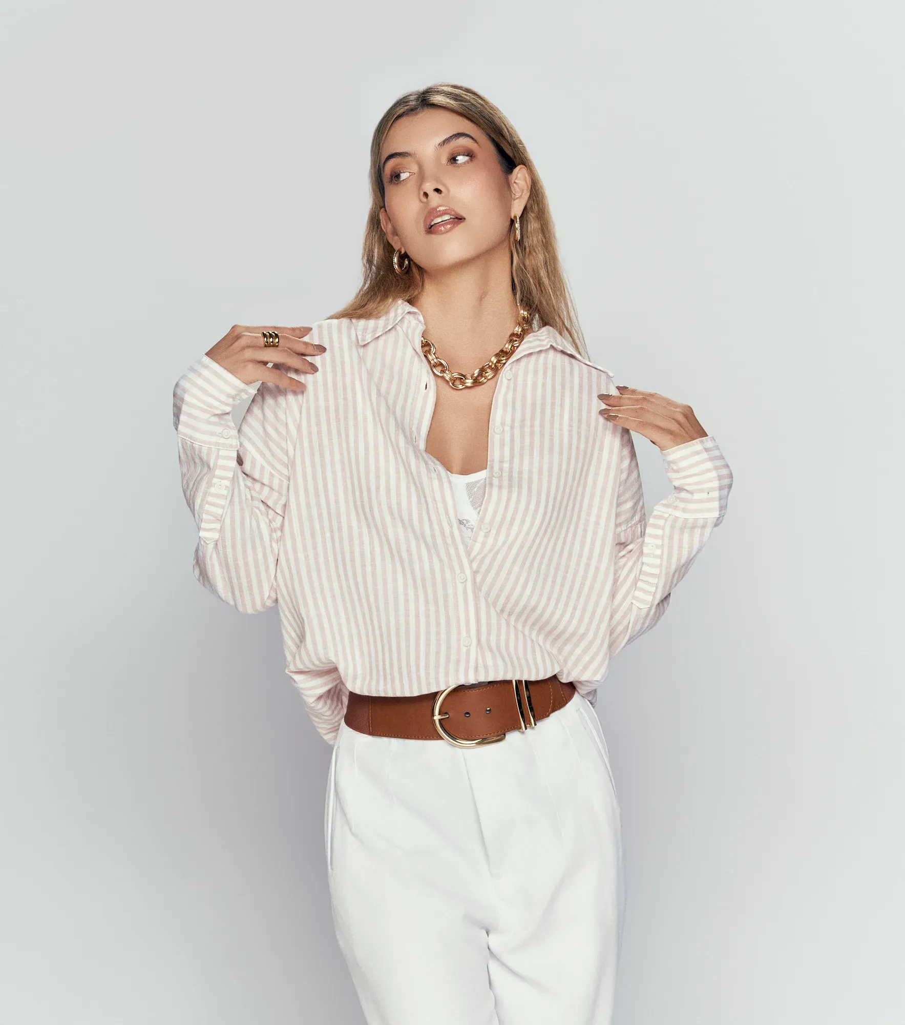 Blusa Para Mujer Camisera A Rayas Derek 835299 AZ