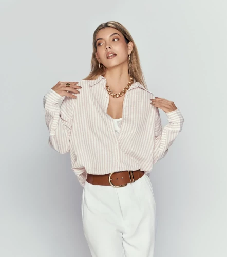 Blusa Para Mujer Camisera A Rayas DerekNU
